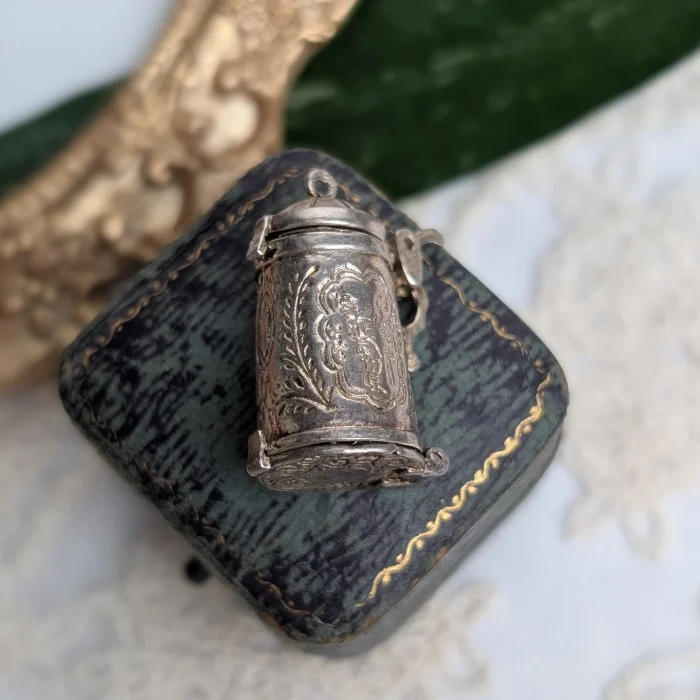 Vintage Silver Beer Stein Charm