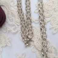 Sterling Silver Cable Link Chain, Rope 25 Inches 13.9g - Image 7