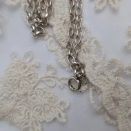 Sterling Silver Cable Link Chain, Rope 25 Inches 13.9g - Image 5