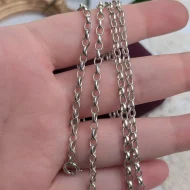 Sterling Silver Cable Link Chain, Rope 25 Inches 13.9g - Image 3