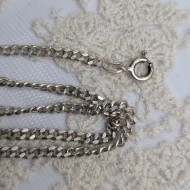 Vintage Sterling Silver Flat Curb Link Chain Necklace 23 inch - Image 6