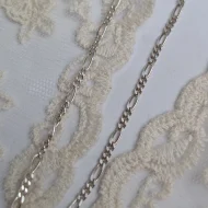 Vintage Sterling Silver Figaro Chain Necklace 22 inch - Image 6