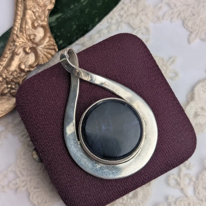 Sterling Silver Sodalite Modernist Pendant