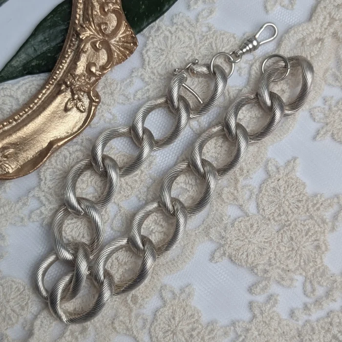 Vintage Sterling Silver Chunky Link Bracelet