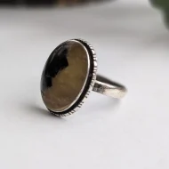 Vintage Sterling Silver Blue John Large Oval Size O.5 - Image 11