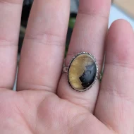 Vintage Sterling Silver Blue John Large Oval Size O.5 - Image 7