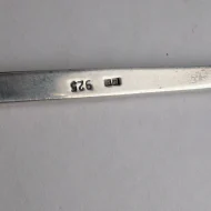 Vintage Long Sterling Silver Rectangular Bar Drop Earrings Mother of Pearl MOP - Image 5