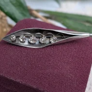 Antique Silver Paste Lily Of The Valley Brooch