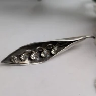 Antique Silver Paste Lily Of The Valley Brooch, Sterling 925 Hallmarked 1920 - Image 8