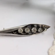 Antique Silver Paste Lily Of The Valley Brooch, Sterling 925 Hallmarked 1920 - Image 6
