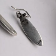 Vintage Sterling Silver Sea Gems MOP Drop Earrings Mother of Pearl Dangle - Image 3