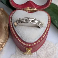 Vintage Sterling Silver Twisted Knot Ring, Link Band