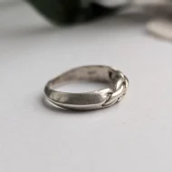 Vintage Sterling Silver Twisted Knot Ring, Link Band - Image 4