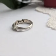 Vintage Sterling Silver Twisted Knot Ring, Link Band - Image 3