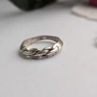 Vintage Sterling Silver Twisted Knot Ring, Link Band - Image 6