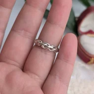 Vintage Sterling Silver Twisted Knot Ring, Link Band - Image 8