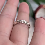 Vintage Sterling Silver Twisted Knot Ring, Link Band - Image 9