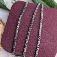 Vintage Sterling Silver Box Chain Necklace