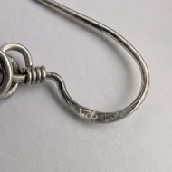 Vintage Sterling Silver Double Dolphin Drop Earrings - Image 3