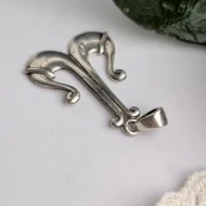 Vintage Sterling Silver Abstract Anchor Pendant - Image 5