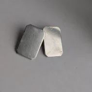 Vintage Silver Small Plain Cufflinks Rectangle Chain - Image 5