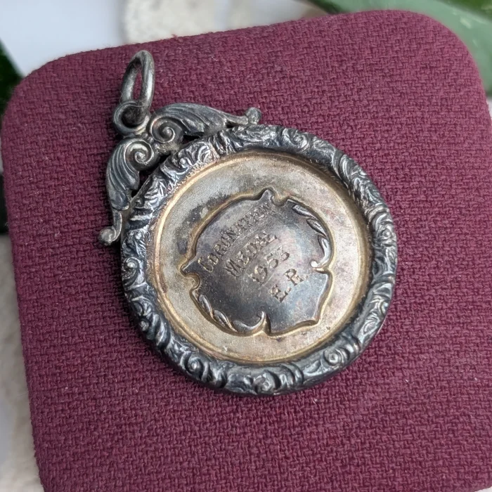 Vintage Sterling Silver Medal Pendant 1963
