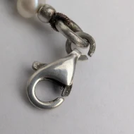 Vintage Sterling Silver Pearl Necklace, Ornate Silver Spacer - Image 12