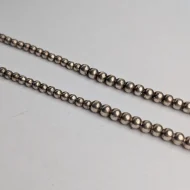 Vintage Sterling Silver Graduated Ball Bead Necklace 16" - Image 7