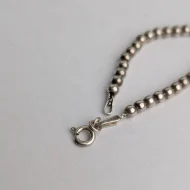 Vintage Sterling Silver Graduated Ball Bead Necklace 16" - Image 9