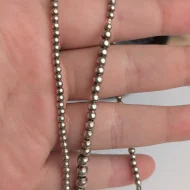 Vintage Sterling Silver Graduated Ball Bead Necklace 16" - Image 2