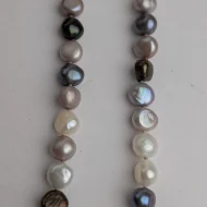 Vintage Sterling Silver Baroque Pearl Necklace Choker 16" - Image 10
