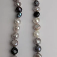 Vintage Sterling Silver Baroque Pearl Necklace Choker 16" - Image 9