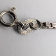 Vintage Sterling Silver Box Chain Necklace - Image 8