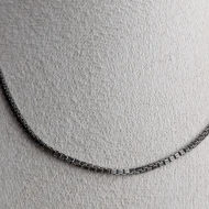 Vintage Sterling Silver Box Chain Necklace - Image 4