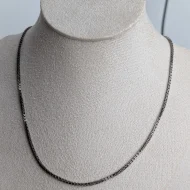 Vintage Sterling Silver Box Chain Necklace - Image 3