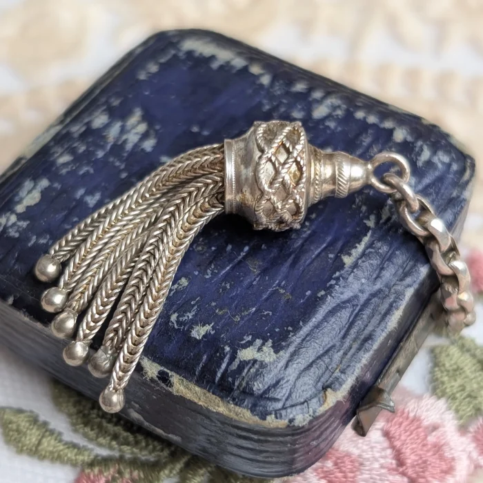 Antique Silver Tassle Charm Pendant