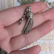 Antique Silver Tassle Charm Pendant - Image 7