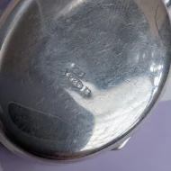 Vintage Sterling Silver Oval Photo Locket Flower Pendant 925 - Image 5