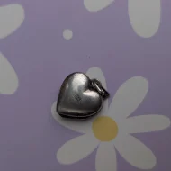 Vintage Sterling Silver Love Heart Photo Locket Leaf 925 Pendant - Image 6