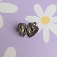 Vintage Tiny Sterling Silver Love Heart Photo Locket Pendant - Image 5