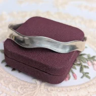 Vintage Sterling Silver Minimalist Wave Bangle
