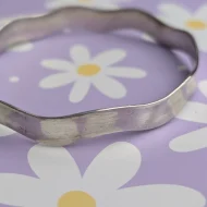 Vintage Sterling Silver Minimalist Wave Bangle - Image 3