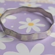 Vintage Sterling Silver Minimalist Wave Bangle - Image 6