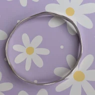 Vintage Sterling Silver Minimalist Wave Bangle - Image 4