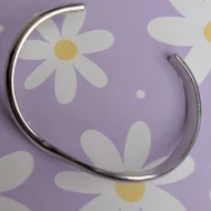 Vintage Sterling Silver Mexico Wave Bangle Chunky Minimalist Modern - Image 2