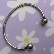 Vintage Sterling Silver Torque Cuff Bangle Stacking 925 - Image 2