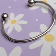 Vintage Sterling Silver Torque Cuff Bangle Stacking 925 - Image 5