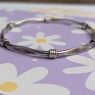 Vintage Sterling Silver Mexico Taxco Knot Bangle Stacking 925 - Image 8