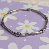 Vintage Sterling Silver Mexico Taxco Knot Bangle Stacking 925 - Image 9