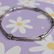 Vintage Sterling Silver Mexico Taxco Knot Bangle Stacking 925 - Image 2